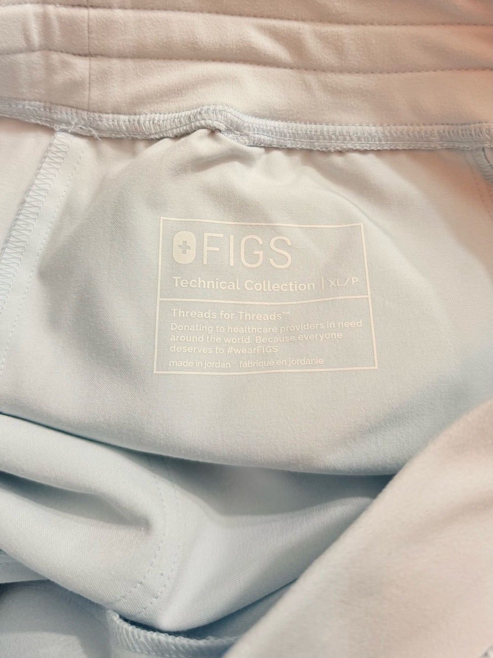Figs Zamora Light Blue/Aqua Healthcare Worker Pants with Neon Yellow Drawstring - Picture 8 of 14